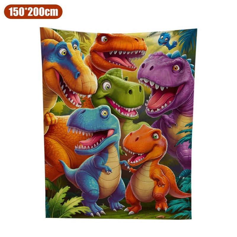 Cross-border best-selling flannel dinosaur blanket, digitally printed air conditioner cover.
